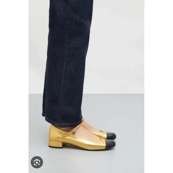 Pretty Ballerinas Leather ballet flats Mary Jane heel Size EU 40/US 10