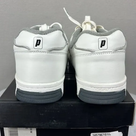 Prince FST838  Womens Lace Up Sneakers‎ Size 9.5 White Leather Upper NWT