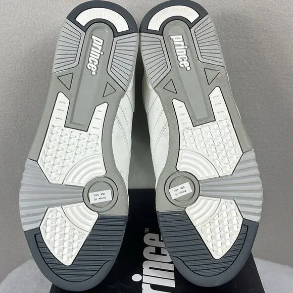Prince FST838  Womens Lace Up Sneakers‎ Size 9.5 White Leather Upper NWT
