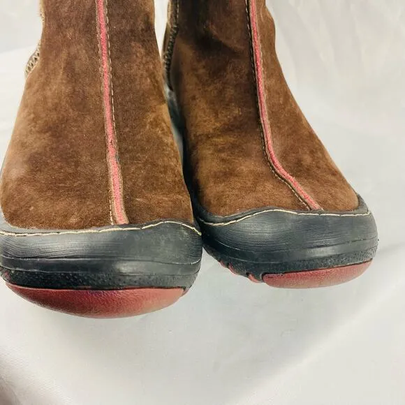 Privo by Clarks Brown Suede Leather Hayseed Winter Ankle Boots Size 7