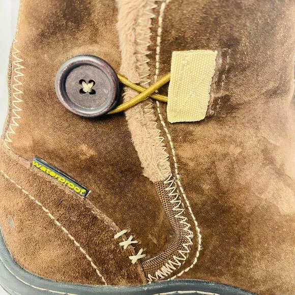 Privo by Clarks Brown Suede Leather Hayseed Winter Ankle Boots Size 7