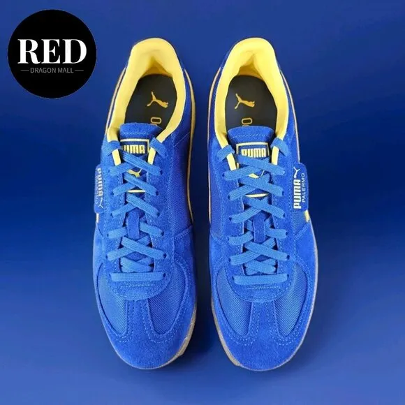 Puma Palermo Update Vintage Shoes 401364 02 Blue Sunny Yellow - Men's Size 10.5