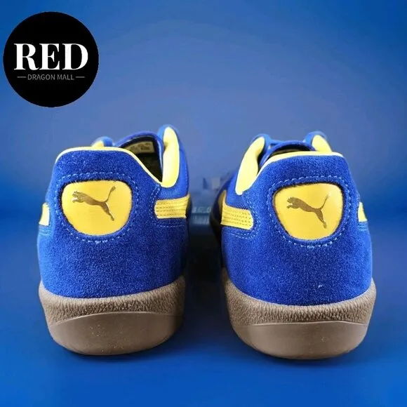 Puma Palermo Update Vintage Shoes 401364 02 Blue Sunny Yellow - Men's Size 10.5