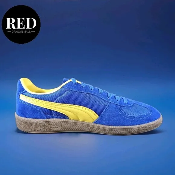 Puma Palermo Update Vintage Shoes 401364 02 Blue Sunny Yellow - Men's Size 10.5