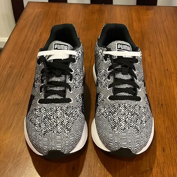 Puma XS500 Woven shoes sneakers new Oreo black white 360106 01 Mens Sizes