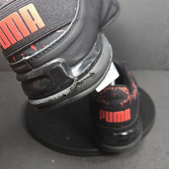 Puma Viz Runner Shoes Mens Sz 12 Black Red Athletic Trainers Sneakers