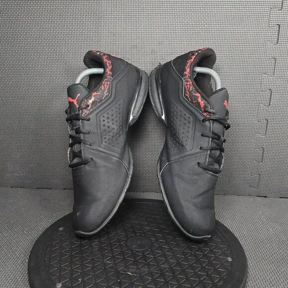 Puma Viz Runner Shoes Mens Sz 12 Black Red Athletic Trainers Sneakers