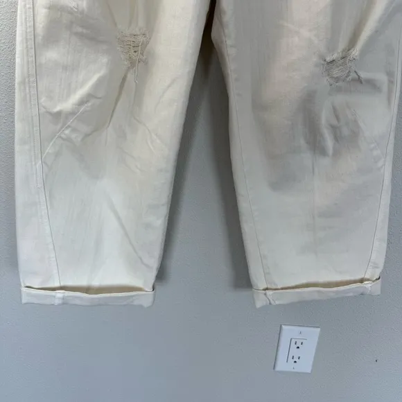 RACHEL COMEY Wilkes Pant Dirty White Distressed Designer Casual Women’s 12