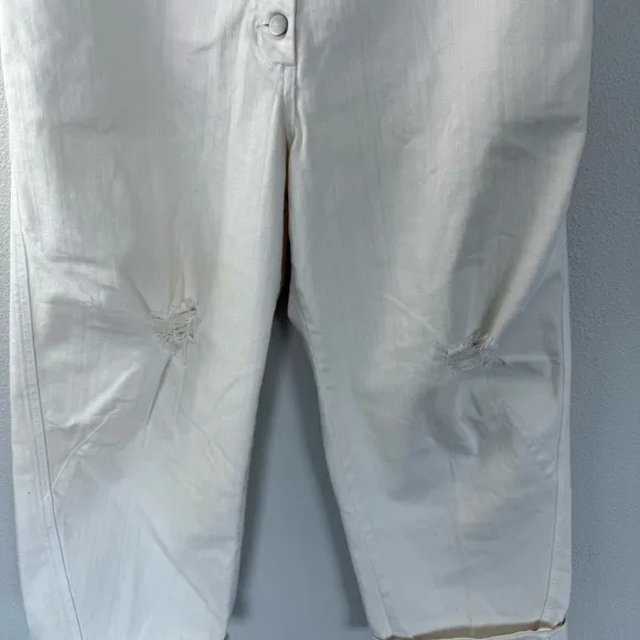 RACHEL COMEY Wilkes Pant Dirty White Distressed Designer Casual Women’s 12