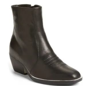 Rag &amp; Bone steele ankle boots booties leather black moto cowboy