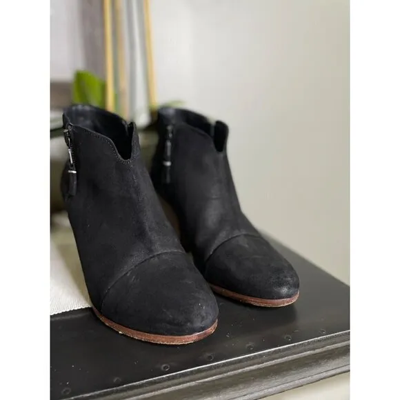 rag &amp; bone Suede Classic Margot Boots Black Womens Size 38