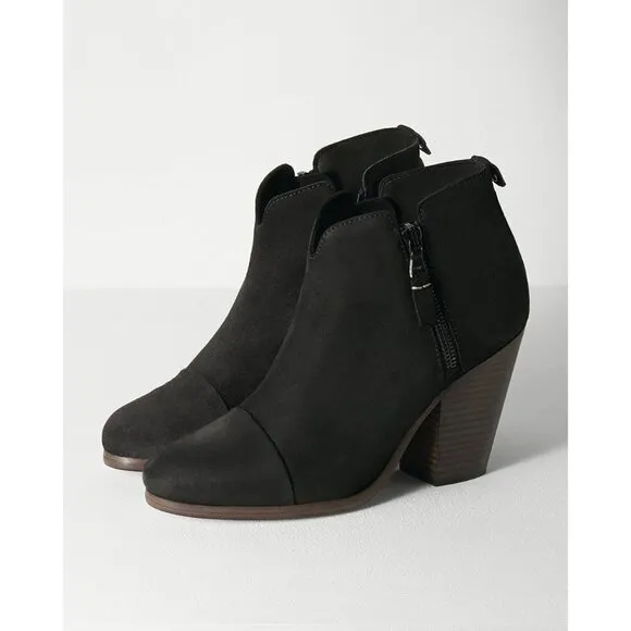 rag &amp; bone Suede Classic Margot Boots Black Womens Size 38