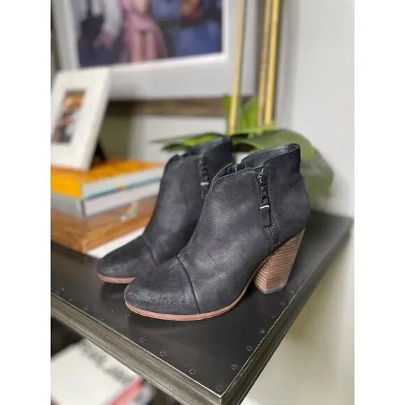 rag &amp; bone Suede Classic Margot Boots Black Womens Size 38