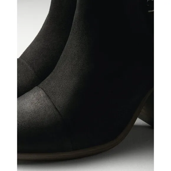 rag &amp; bone Suede Classic Margot Boots Black Womens Size 38