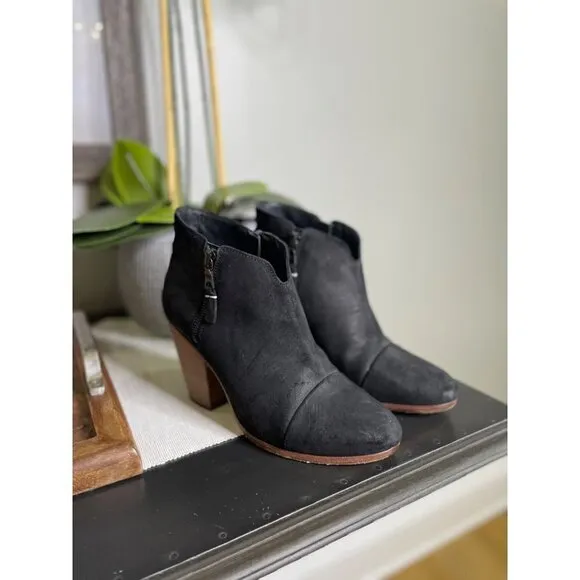 rag &amp; bone Suede Classic Margot Boots Black Womens Size 38