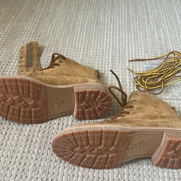 Rag &amp; Bone Suede Lace Up Combat Boots w/Insert
