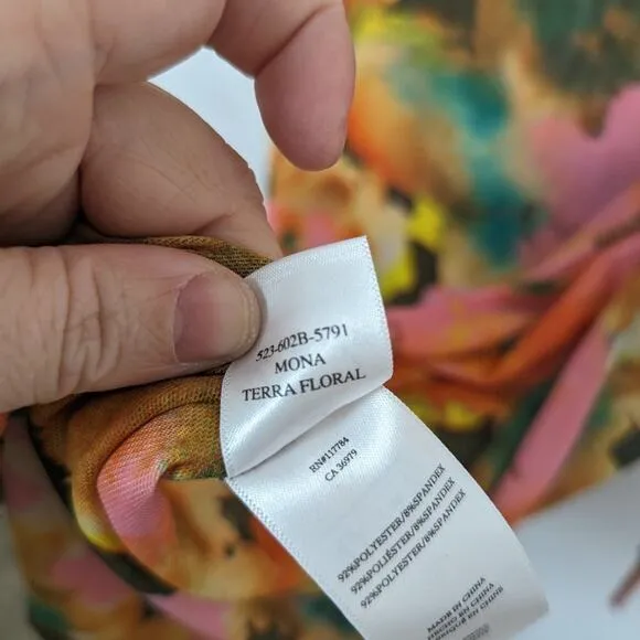 Rails Terra Floral Mona Sheer Lined Long Sleeve Dress