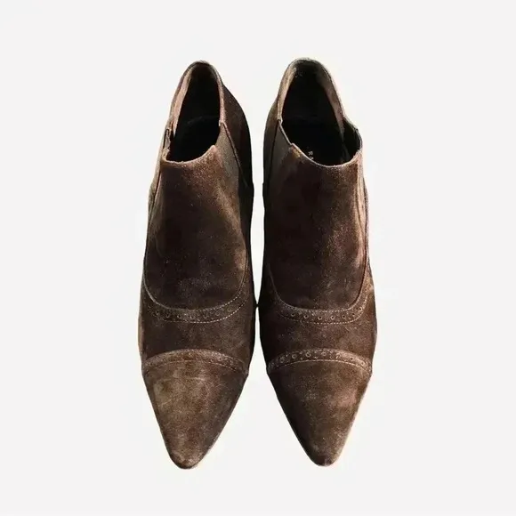 Ralph Lauren Purple Label Ankle Boots Heel Booties Designer Officecore Siren