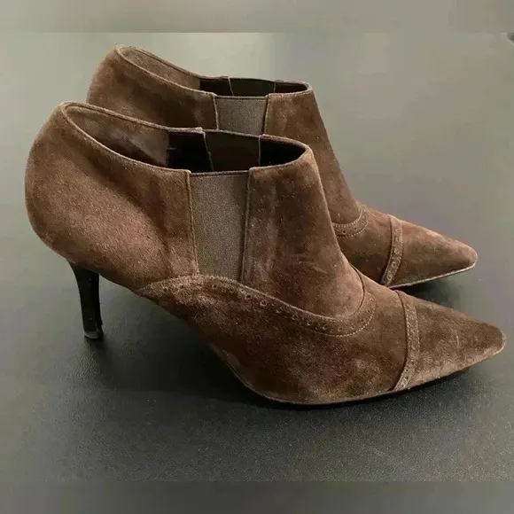 Ralph Lauren Purple Label Ankle Boots Heel Booties Designer Officecore Siren