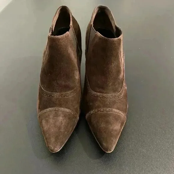 Ralph Lauren Purple Label Ankle Boots Heel Booties Designer Officecore Siren