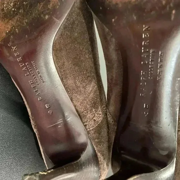 Ralph Lauren Purple Label Ankle Boots Heel Booties Designer Officecore Siren