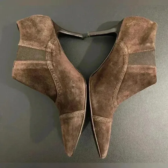 Ralph Lauren Purple Label Ankle Boots Heel Booties Designer Officecore Siren
