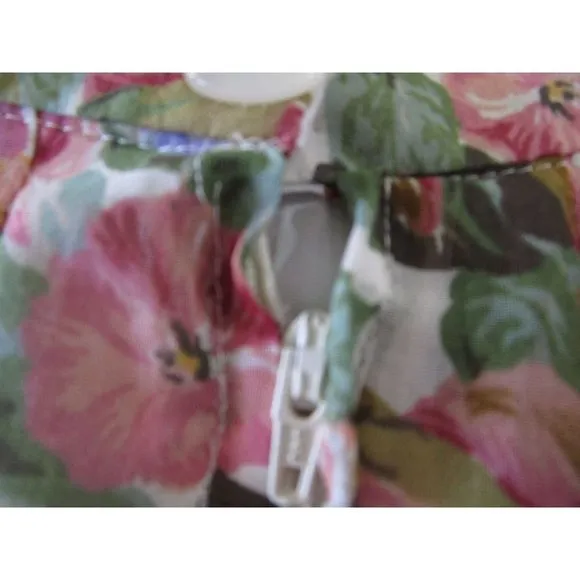 Ramsay of Dublin Floral Knife Pleat Skirt Lined Made in Ireland Large GUC