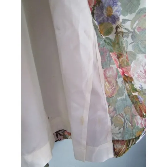 Ramsay of Dublin Floral Knife Pleat Skirt Lined Made in Ireland Large GUC