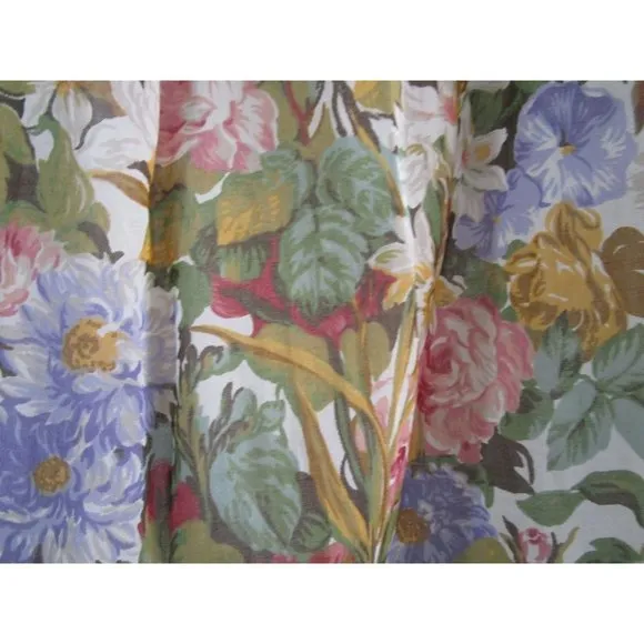 Ramsay of Dublin Floral Knife Pleat Skirt Lined Made in Ireland Large GUC