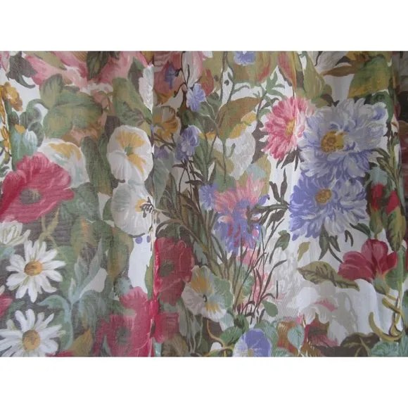 Ramsay of Dublin Floral Knife Pleat Skirt Lined Made in Ireland Large GUC