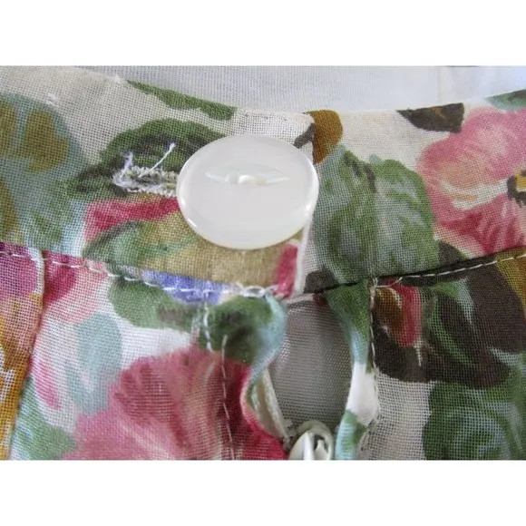 Ramsay of Dublin Floral Knife Pleat Skirt Lined Made in Ireland Large GUC