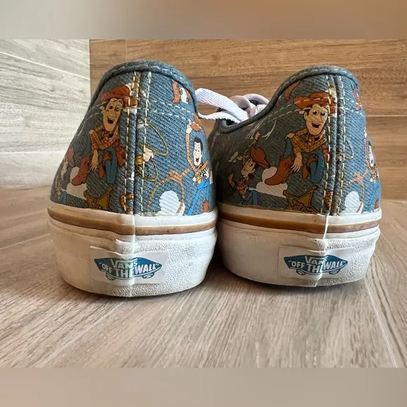 RARE VANS x Disney Toy Story Authentic Sheriff Woody Denim Shoes ANDY