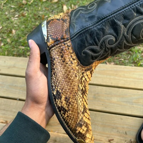 Rare Vintage Snakeskin Cowboy Boots