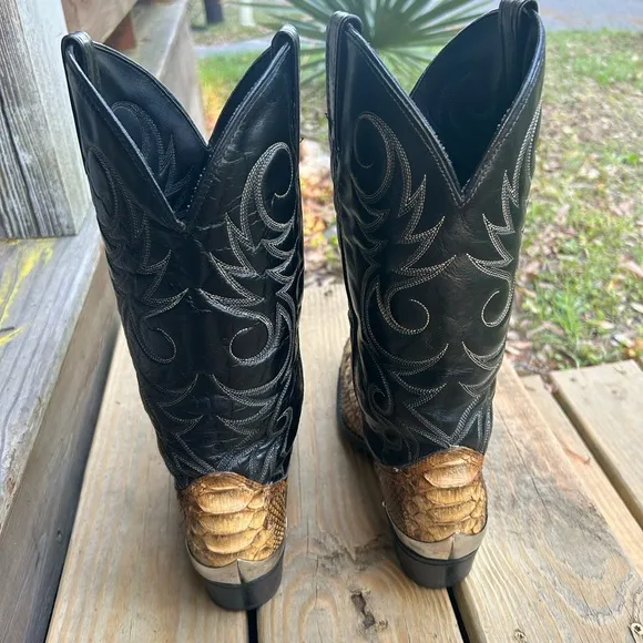 Rare Vintage Snakeskin Cowboy Boots
