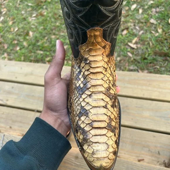 Rare Vintage Snakeskin Cowboy Boots