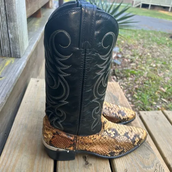 Rare Vintage Snakeskin Cowboy Boots
