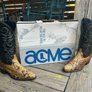 Rare Vintage Snakeskin Cowboy Boots