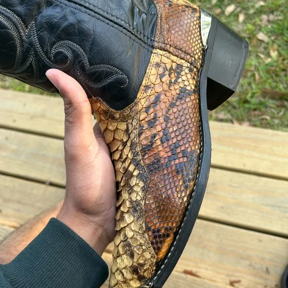 Rare Vintage Snakeskin Cowboy Boots