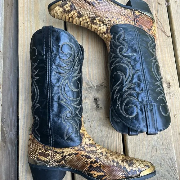 Rare Vintage Snakeskin Cowboy Boots