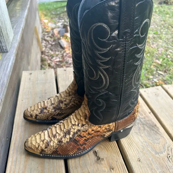 Rare Vintage Snakeskin Cowboy Boots