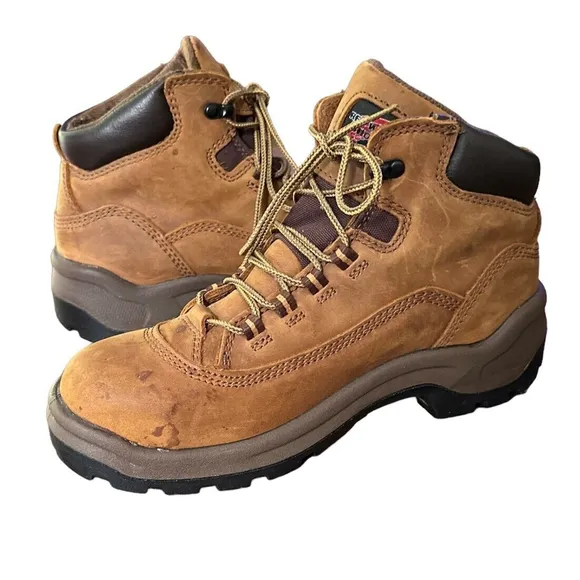 Red Wing Women's Steel Toe Hiking Work Boots 9 Brown ASTM F2413 Slip Resistant