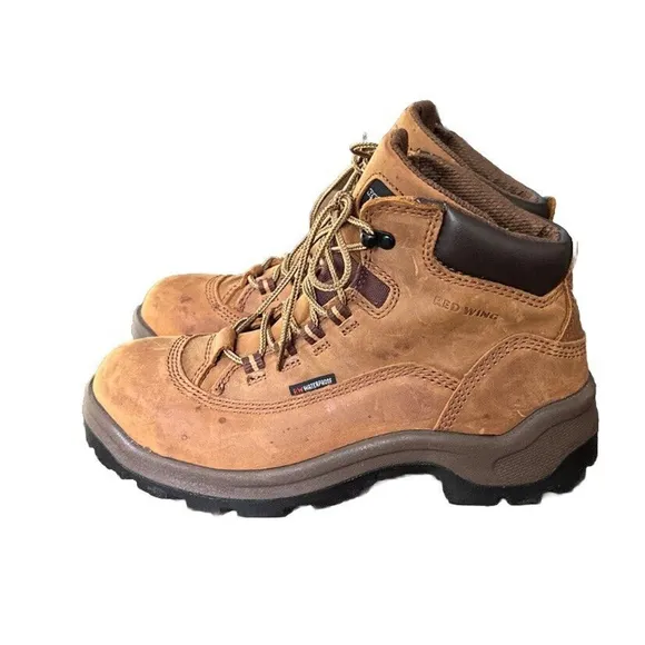 Red Wing Women's Steel Toe Hiking Work Boots 9 Brown ASTM F2413 Slip Resistant