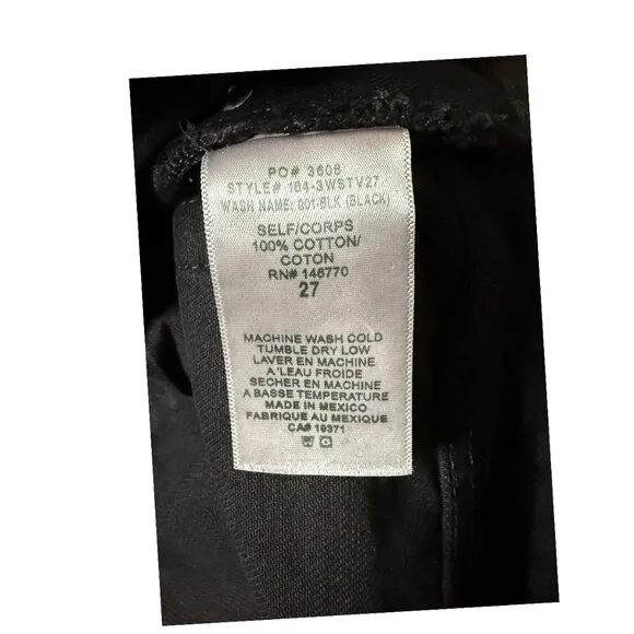 Re/Done Originals High Rise Stove Pipe Jeans 👖 - Black 🖤 | Size 27 | NWT ✨