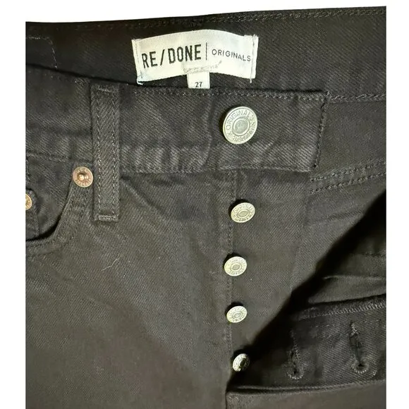 Re/Done Originals High Rise Stove Pipe Jeans 👖 - Black 🖤 | Size 27 | NWT ✨