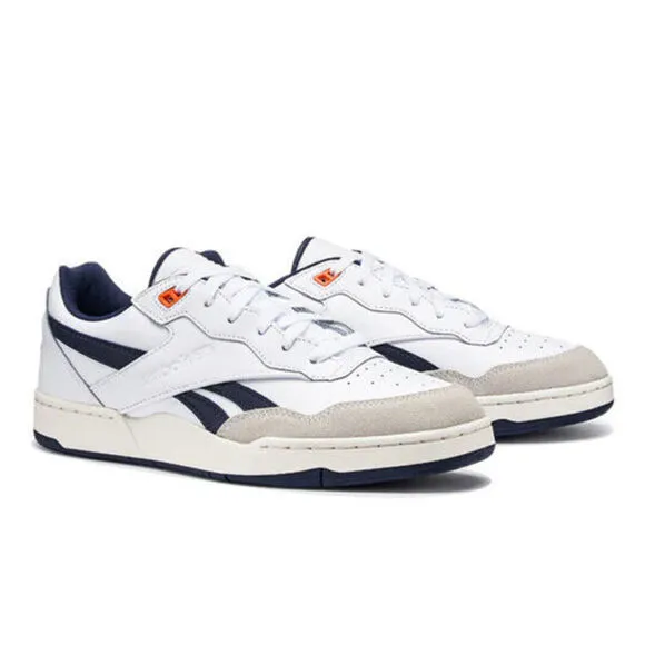 Reebok BB 4000 II IE6832 Men's White Navy Leather Casual Sneaker Shoes NR6158