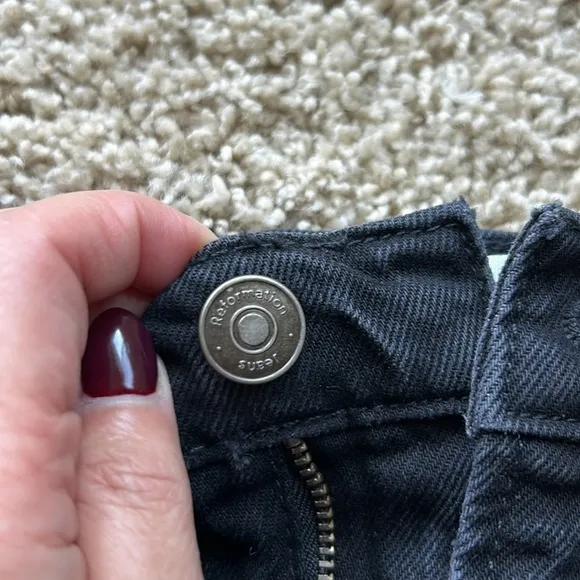 Reformation Jagger denim midi skirt in Vana color way, size 29