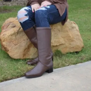Regence Tall Brown Leather Boots Waterproof Size 11