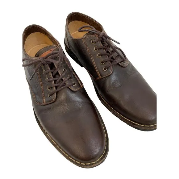 Retro 11 Mens Tommy Bahama Gilford Mens Leather Lace-Up Oxfords Brown GUC 8125