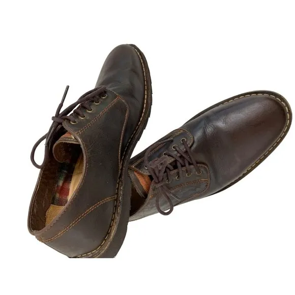 Retro 11 Mens Tommy Bahama Gilford Mens Leather Lace-Up Oxfords Brown GUC 8125