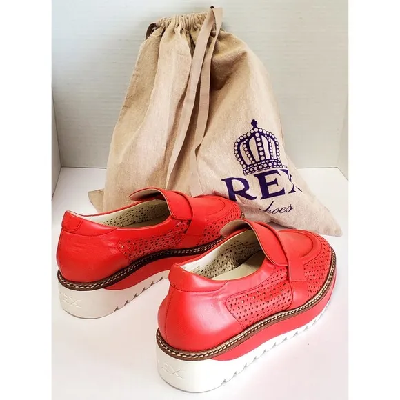 REX Shoes Carolyn in Cinnamon Sneaker Loafers 38 7.5-8 US New Orleans Spain Bag